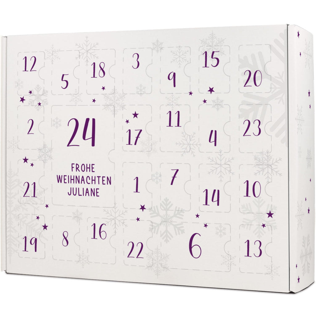 Personalisierter DIY Adventskalender mit Nummern Design zum selbst Befüllen