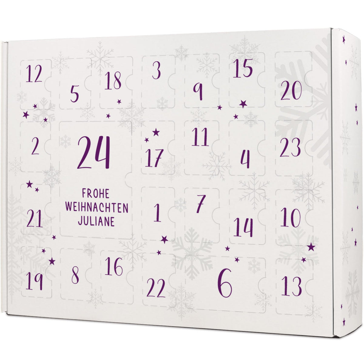 Personalisierter DIY Adventskalender mit Nummern Design zum selbst Befüllen