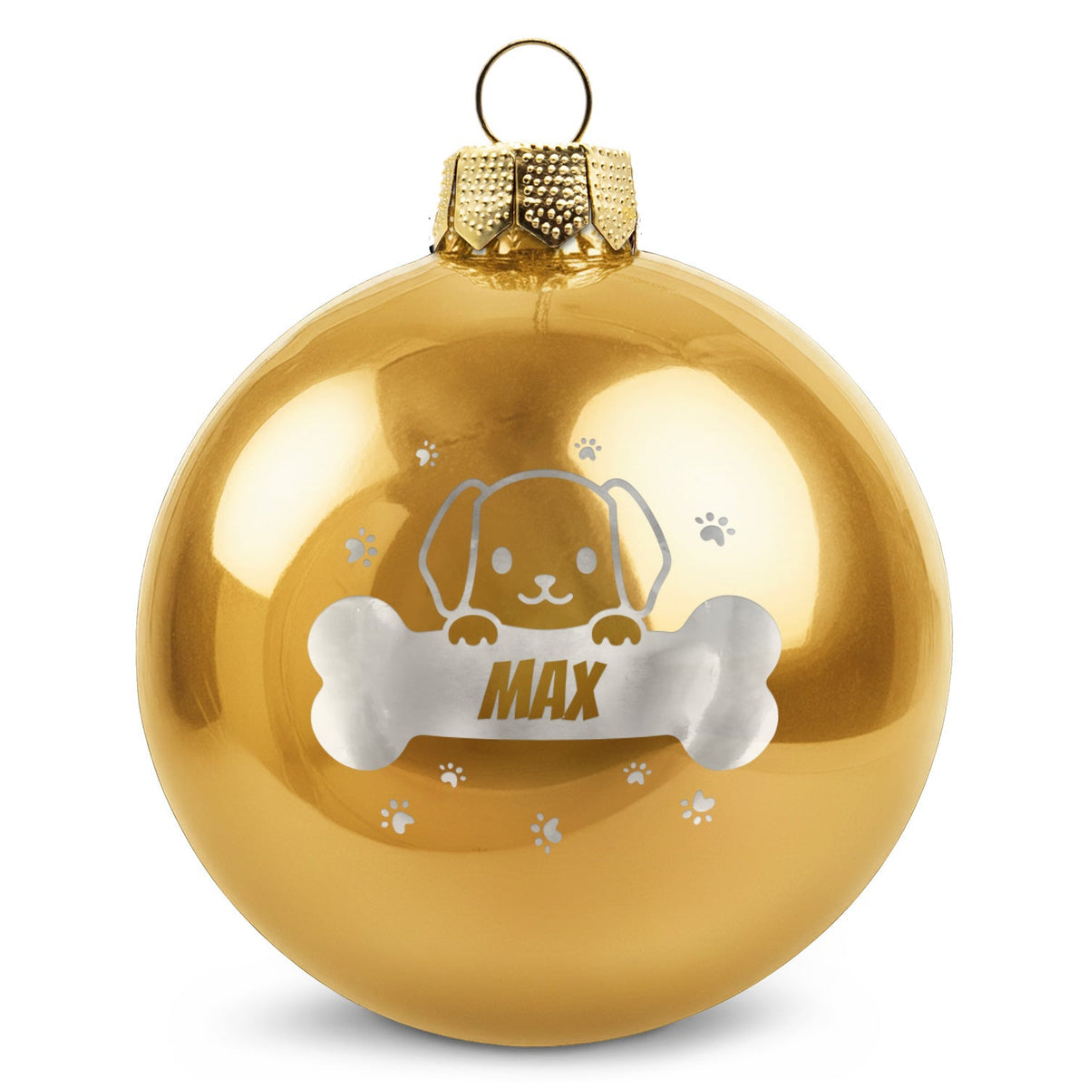 Gravierte Weihnachtskugel - Haustier - Hund & Katze