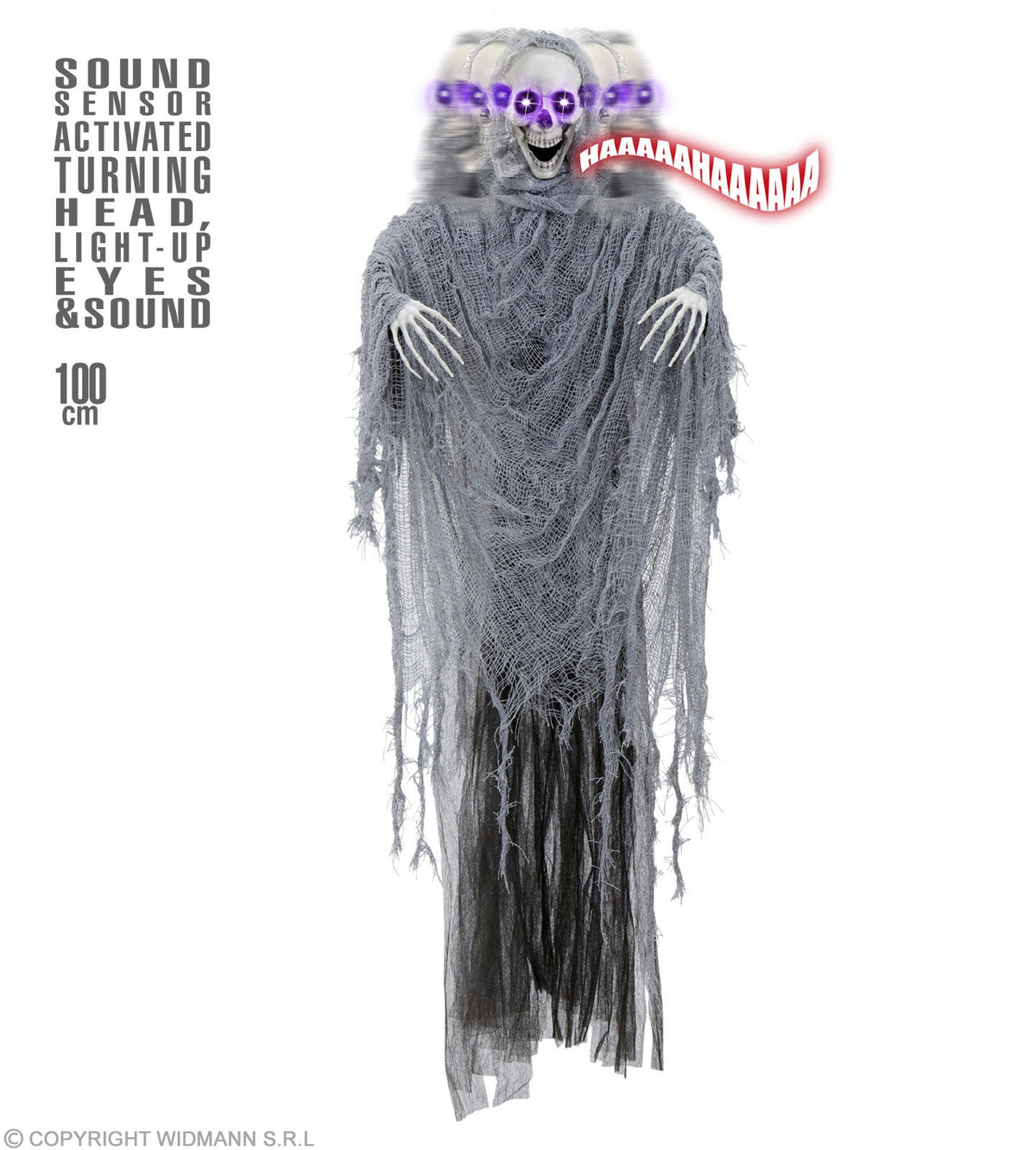 Halloween Dekofigur Animierter "Grim Reaper" | 100 cm