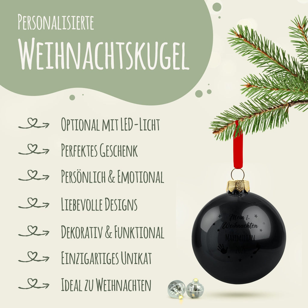 Gravierte Weihnachtskugel - Mein erstes Weihnachten