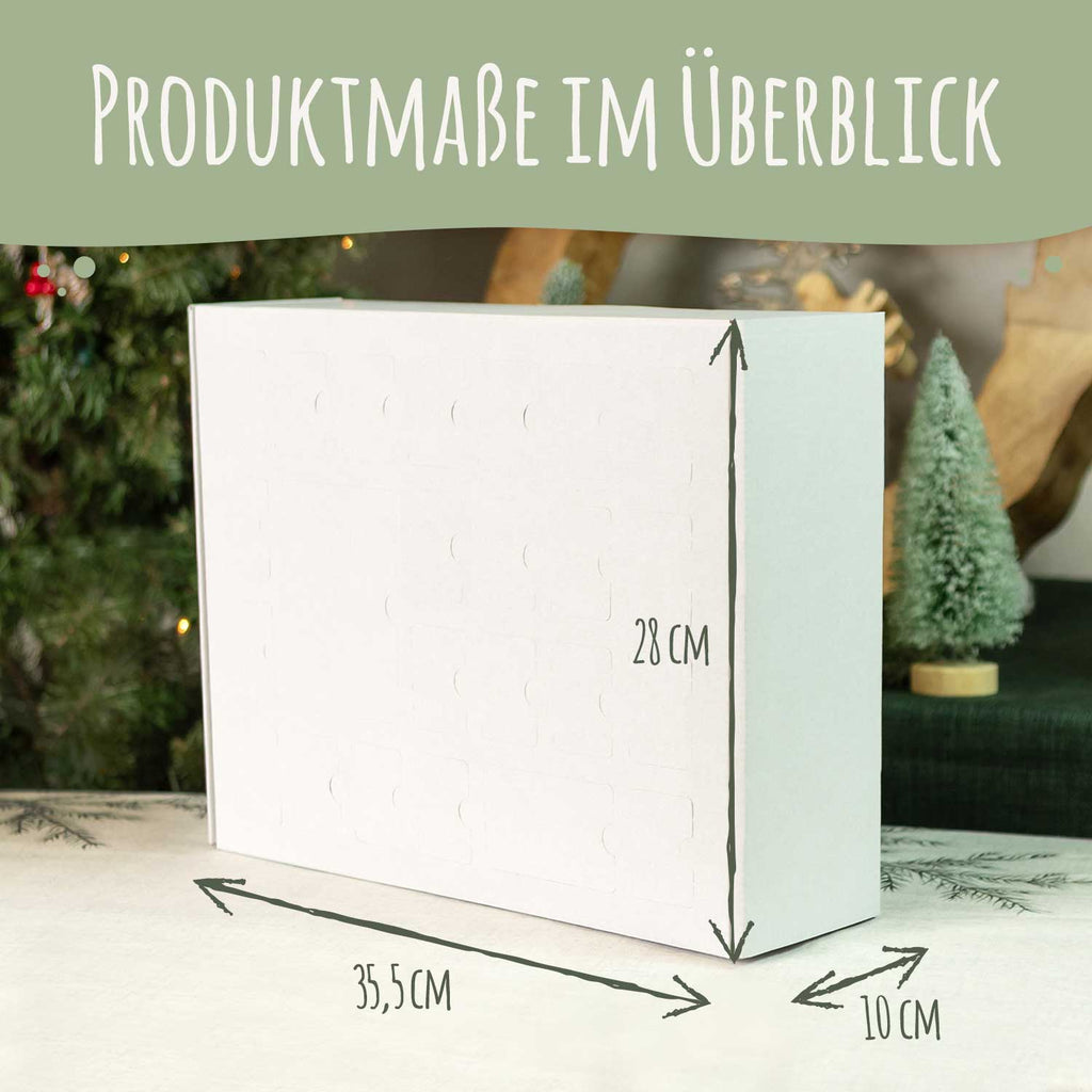 Personalisierter DIY Adventskalender mit Nummern Design zum selbst Befüllen