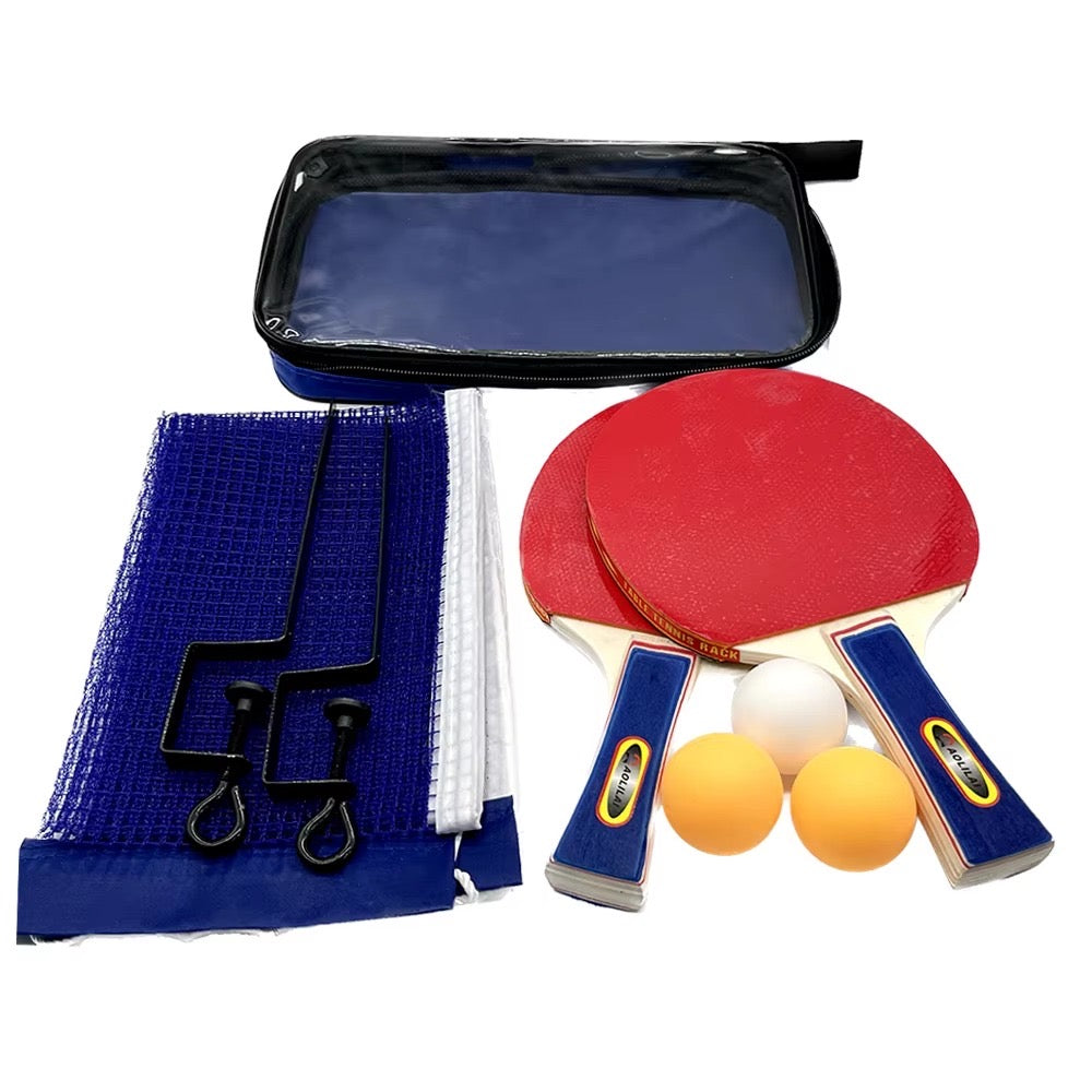 Tischtennis-Set mit 2 Schlägern und 3 Bällen und Netz