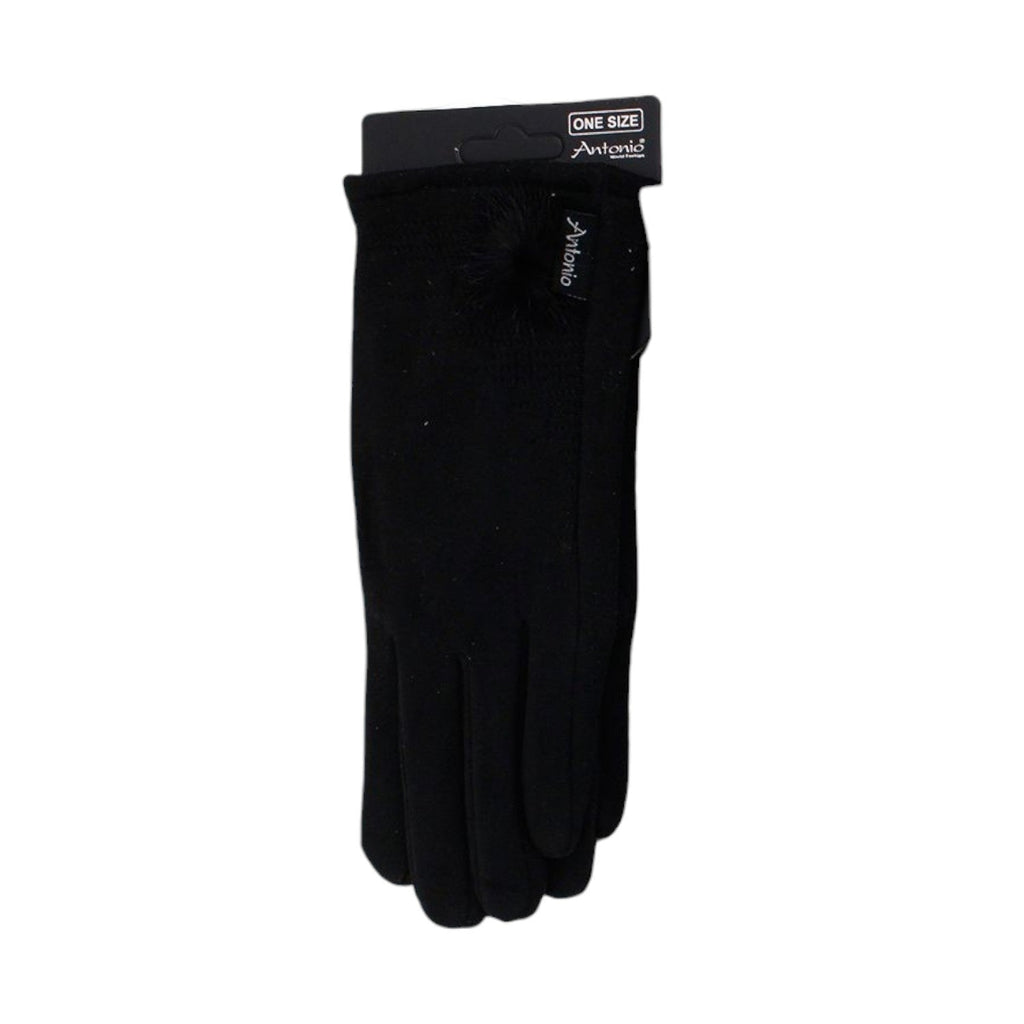 Winter Damen Handschuh Puschel » Winterhandschuhe mit Bommel » Fingerhandschuhe mit Touchfunktion