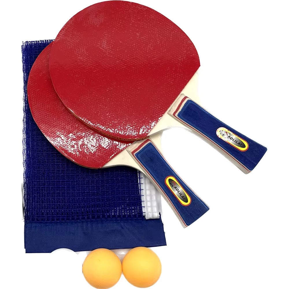 Tischtennis-Set mit 2 Schlägern und 3 Bällen und Netz