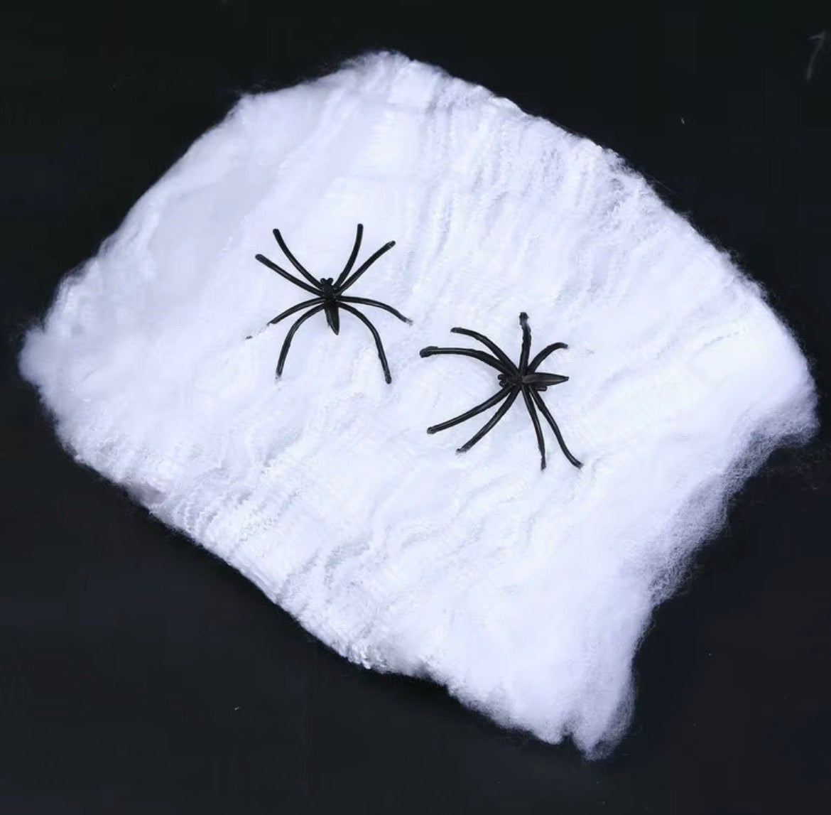 Spinnennetz Halloween Deko mit Spinnen
