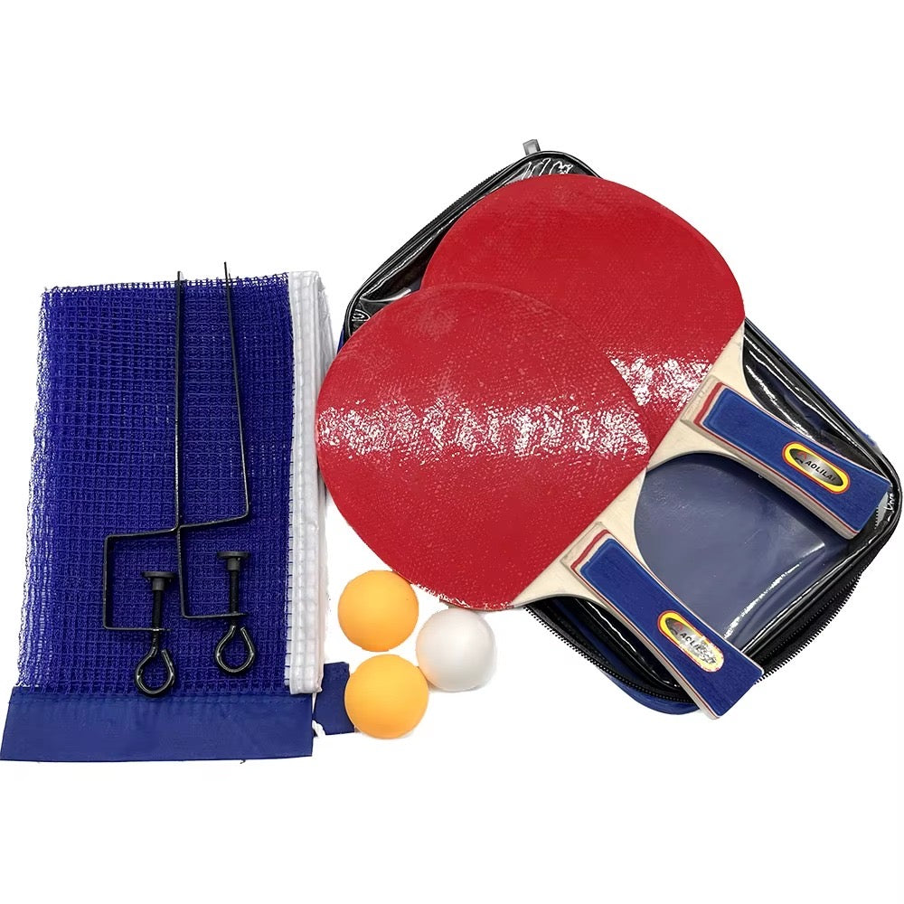 Tischtennis-Set mit 2 Schlägern und 3 Bällen und Netz