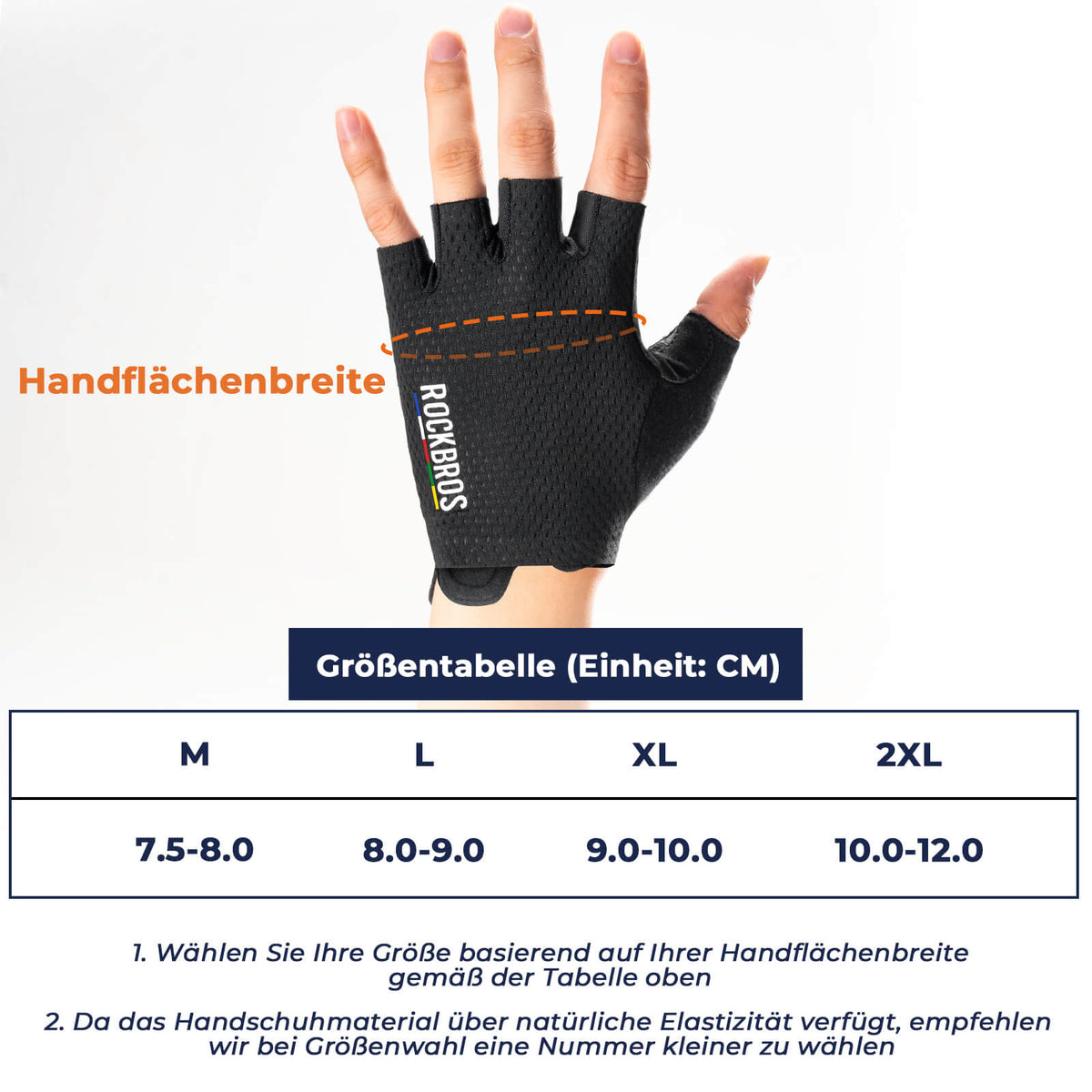 ROAD TO SKY Fahrradhandschuhe Halbfinger SBR Polsterung atmungsaktiv rutschfest