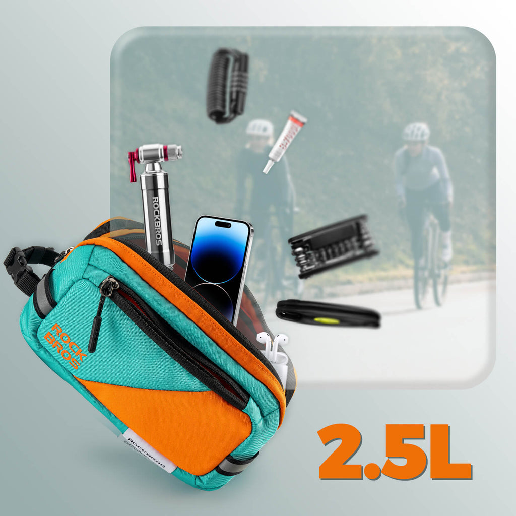ROCKBROS Fahrrad Lenkertasche Fahrradtasche mit Schultergurt 2,5L Umhängetasche